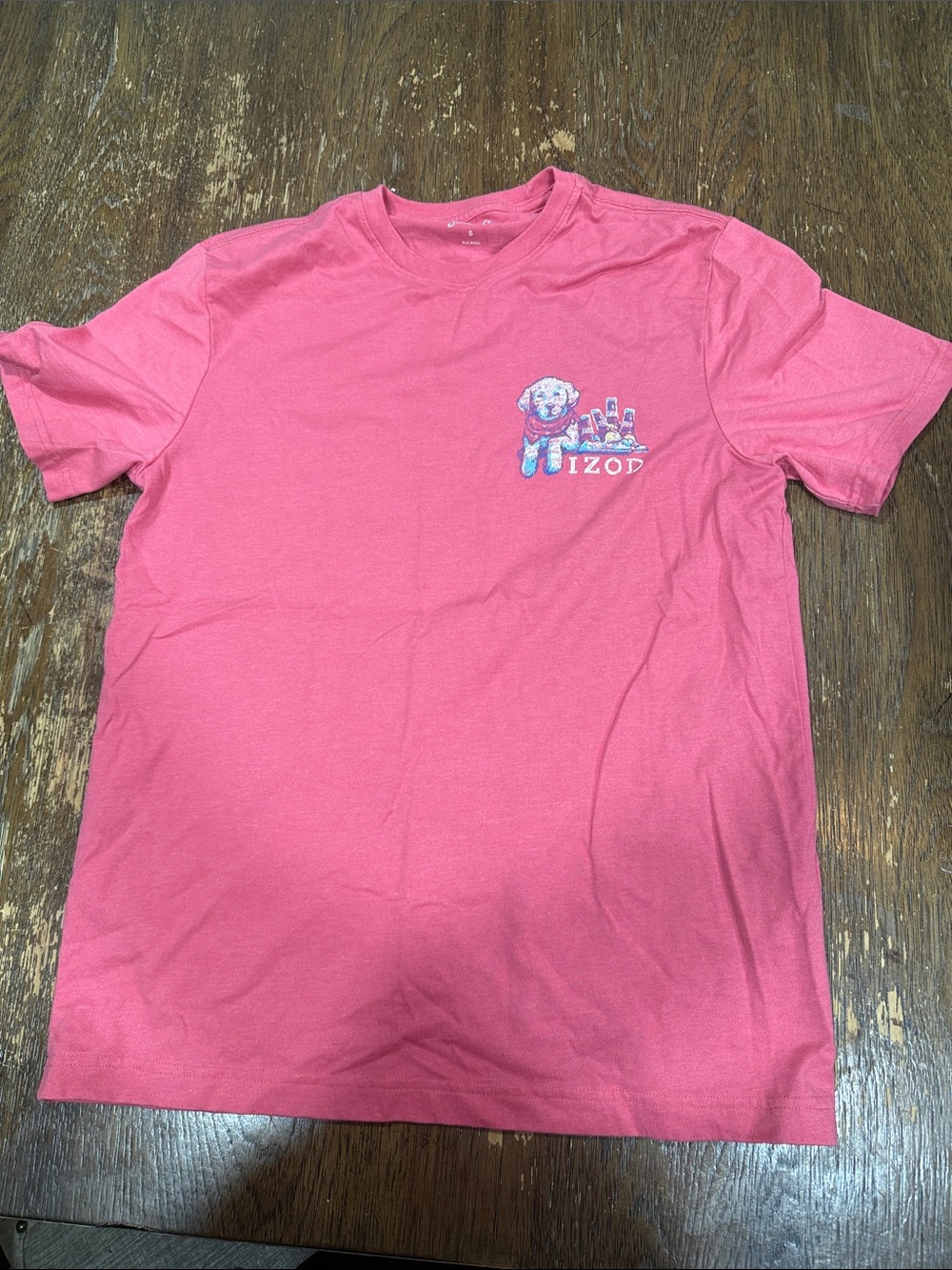 Izod Men’s Coral Pink Short-Sleeve Graphic Tee